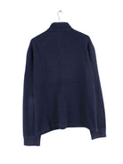 Ralph Lauren 90s Vintage Half Zip Sweater Blau L (back image)