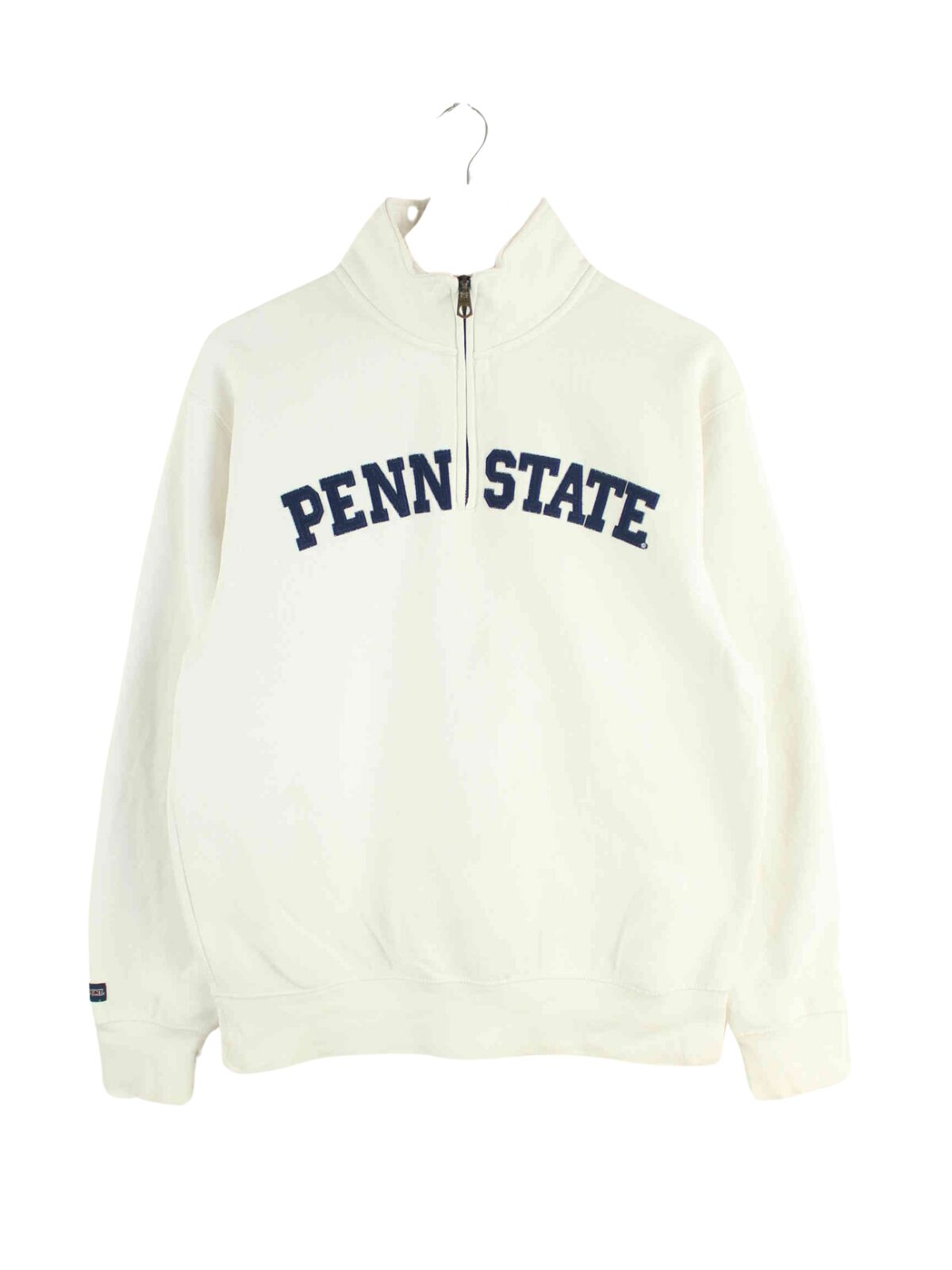 Jansport y2k Pennstate Embroidered Half Zip Sweater Weiß S (front image)