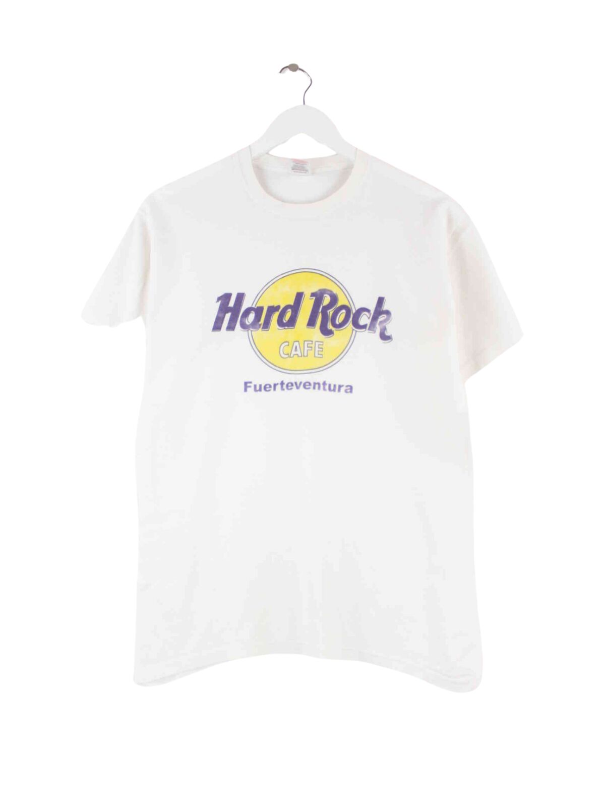 Fruit of the Loom Hard Rock Fuerteventure Print T-Shirt Weiß S (front image)