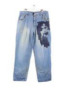 Makaveli y2k 2Pac Print Jeans Blau  (front image)