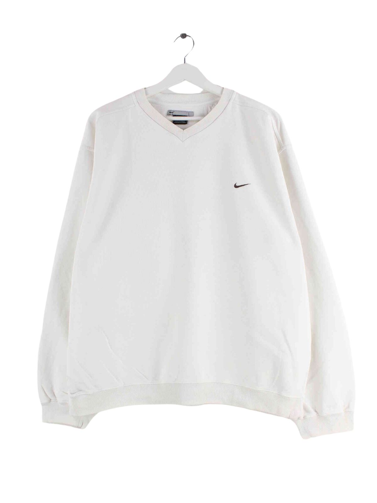 Nike y2k V-Neck Basic Sweater Weiß L (front image)