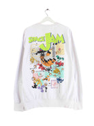 Vintage Space Jam Print Sweater Weiß XL (back image)