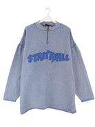 Adidas 90s Vintage Streetbrawl Oversized Half Zip Pullover Blau L (front image)