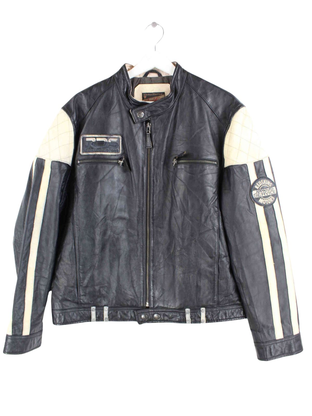 【希少】90s REDSKINS FIREMAN Leather JACKET SOLD📦) Vintage 90's Redskins Type B32 Fireman Clasp Leather