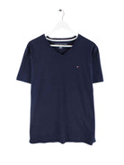 Tommy Hilfiger V-Neck Basic T-Shirt Blau L (front image)