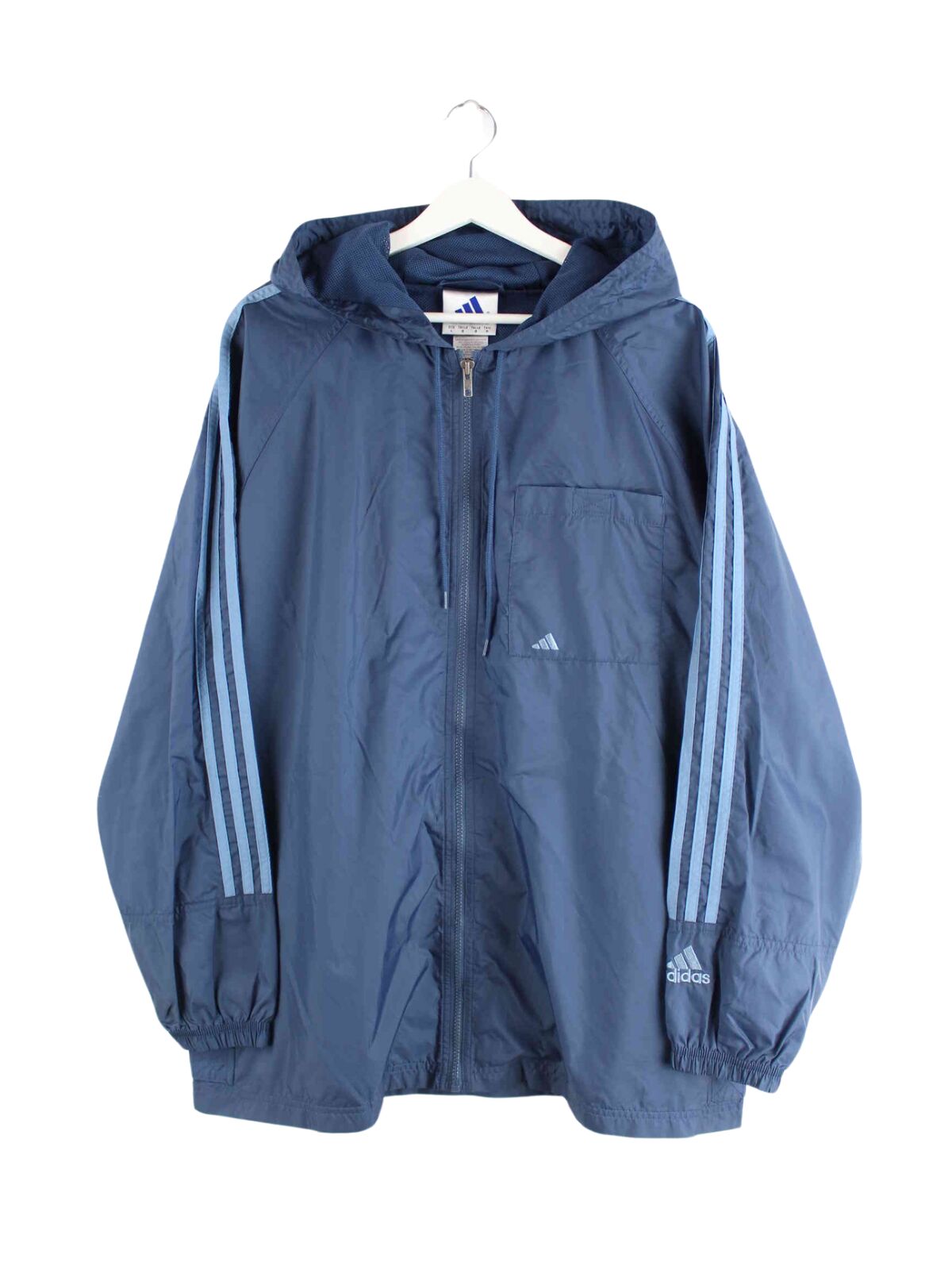 Adidas 90s Vintage Big Logo Jacke Blau L (front image)