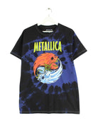 Vintage Metallica Print Tie Dye T-Shirt Schwarz M (front image)