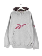 Reebok 90s Vintage Embroidered Hoodie Grau XL (front image)