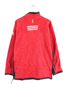Adidas 90s Vintage Fleece Half Zip Sweater Rot L (back image)