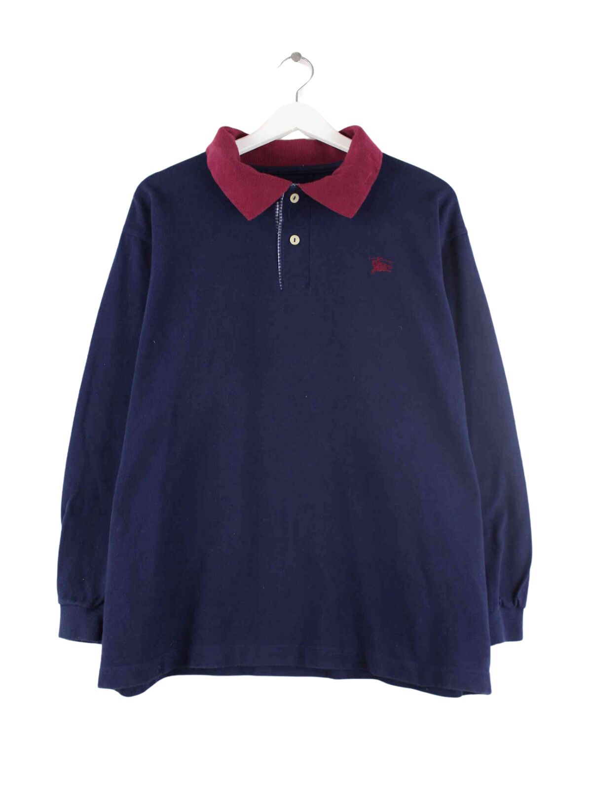 Burberry 90s Vintage Long Sleeve Polo Blue L – Peeces