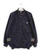 Adidas 90s Vintage Velour Jacke Schwarz L (front image)