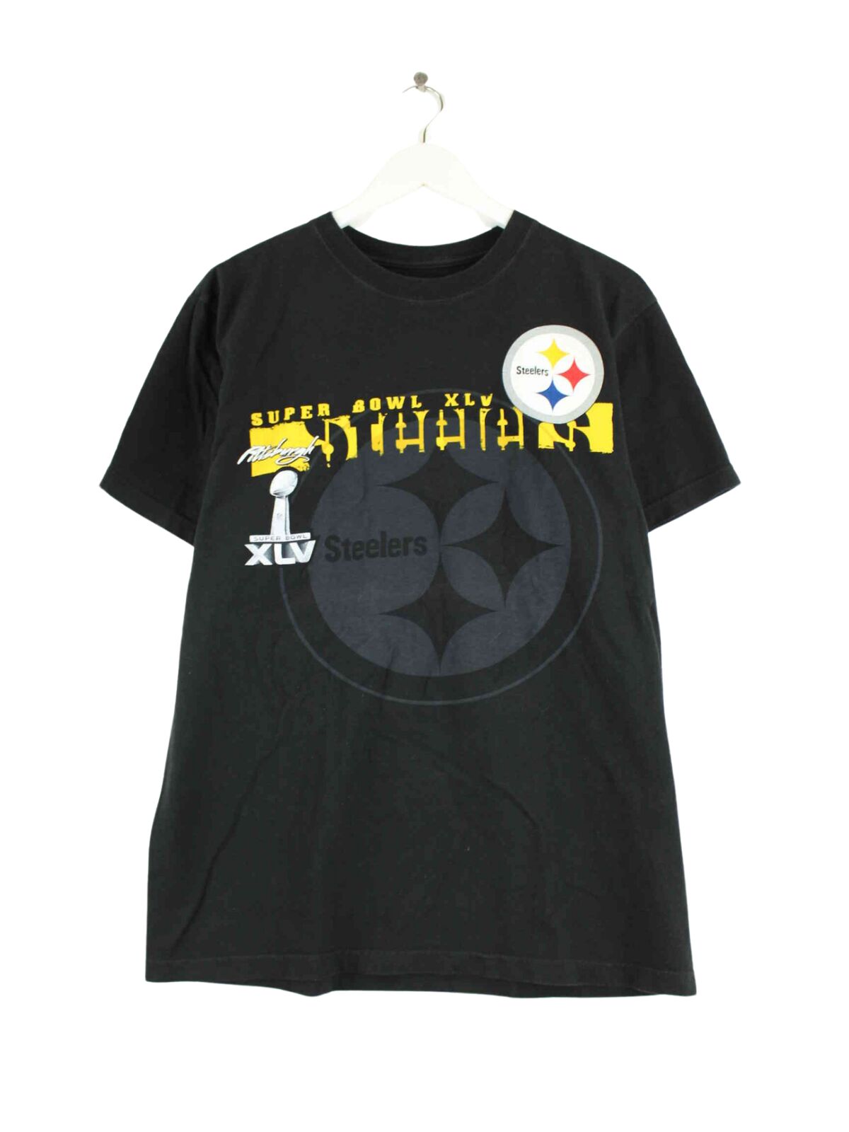 NFL Steelers Super Bowl XLV Print T-Shirt Schwarz L (front image)