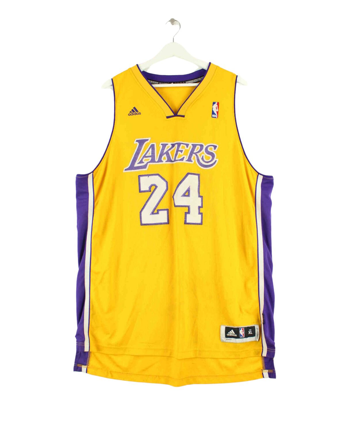 Adidas L.A. Lakers Bryant #24 Embroidered Jersey Gelb XL (front image)