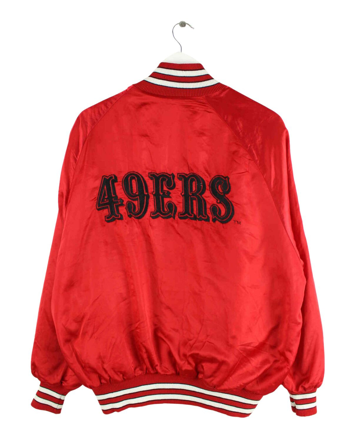 Vintage 80s San Francisco 49ers Embroidered Jacke Rot M (back image)