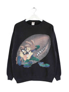 Looney Tunes 90s Vintage Tazz Football Print Sweater Schwarz M (front image)