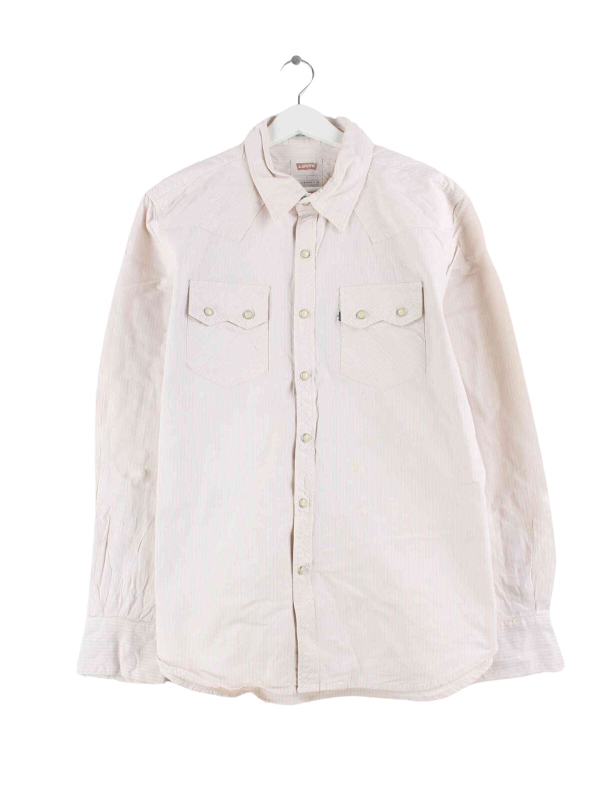 Levi's Damen White Tab Gestreiftes Hemd Rosa L (front image)