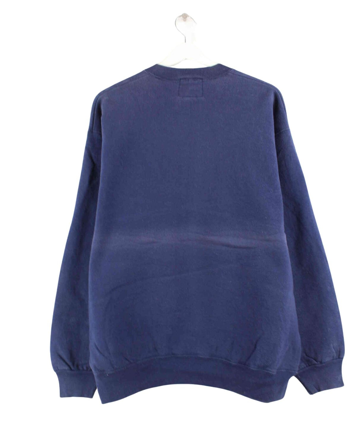Camp David 80s Vintage Embroidered Sweater Blau L (back image)