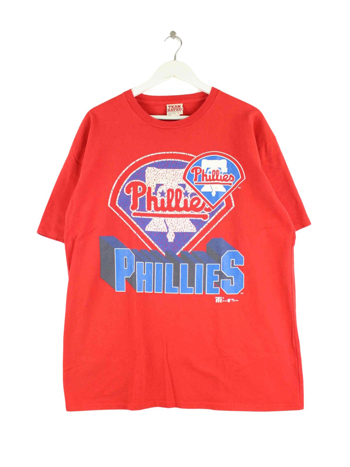 Team Rated x MLB 1994 Vintage Phillies Print T-Shirt Rot L (front image)