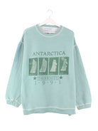 Vintage 90s J. Taverniti Antarctica Print Sweater Blau M (front image)