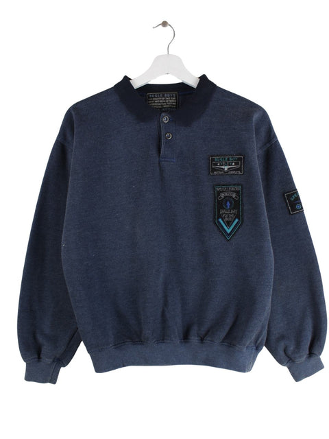 Bugle Boy Damen 90s Vintage Special Forces Sweater Blau XS