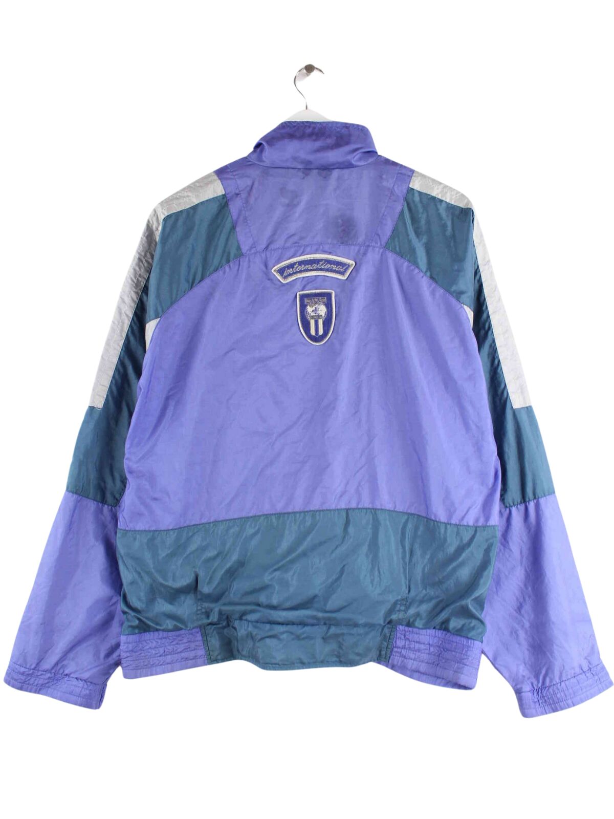 Nike 80s Vintage International Patch Trainingsjacke Lila M (back image)