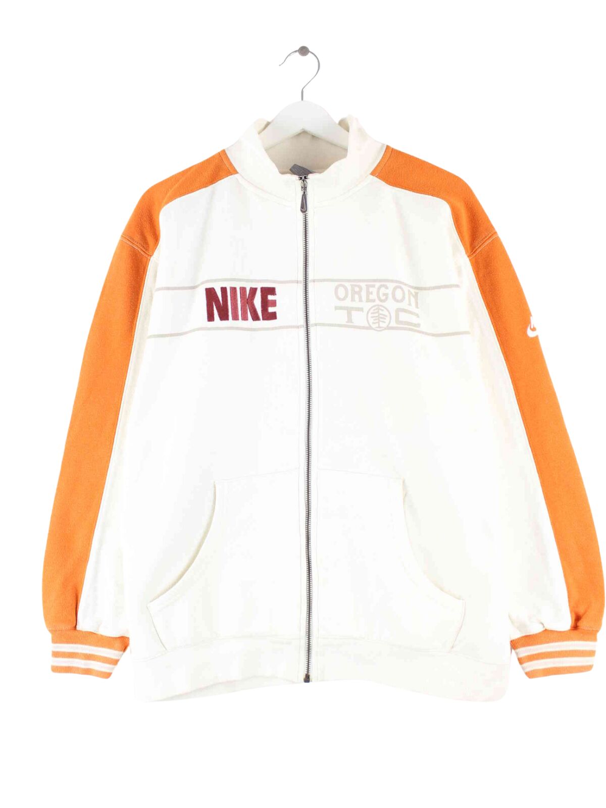 Nike 00s Oregon Spellout Embroidered Sweat Jacket White XL – Peeces