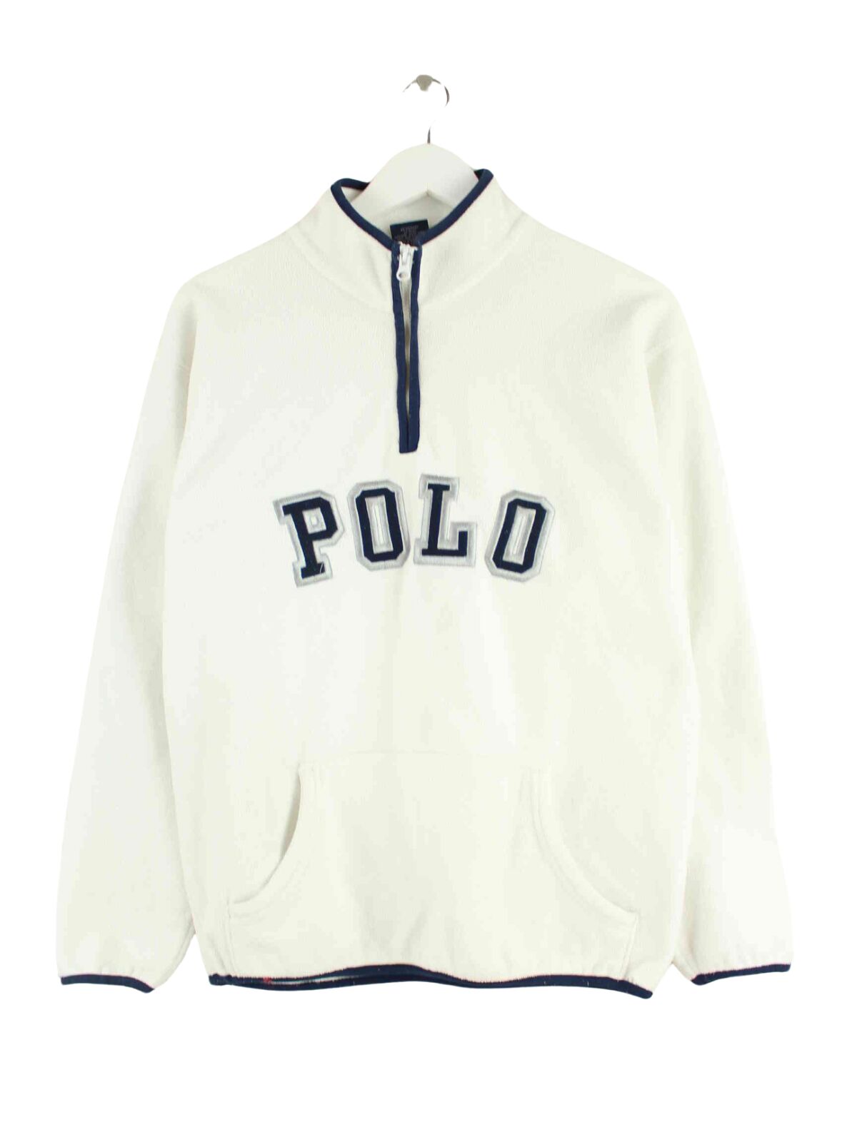 Ralph Lauren Polo y2k Half Zip Fleece Sweater Weiß S (front image)