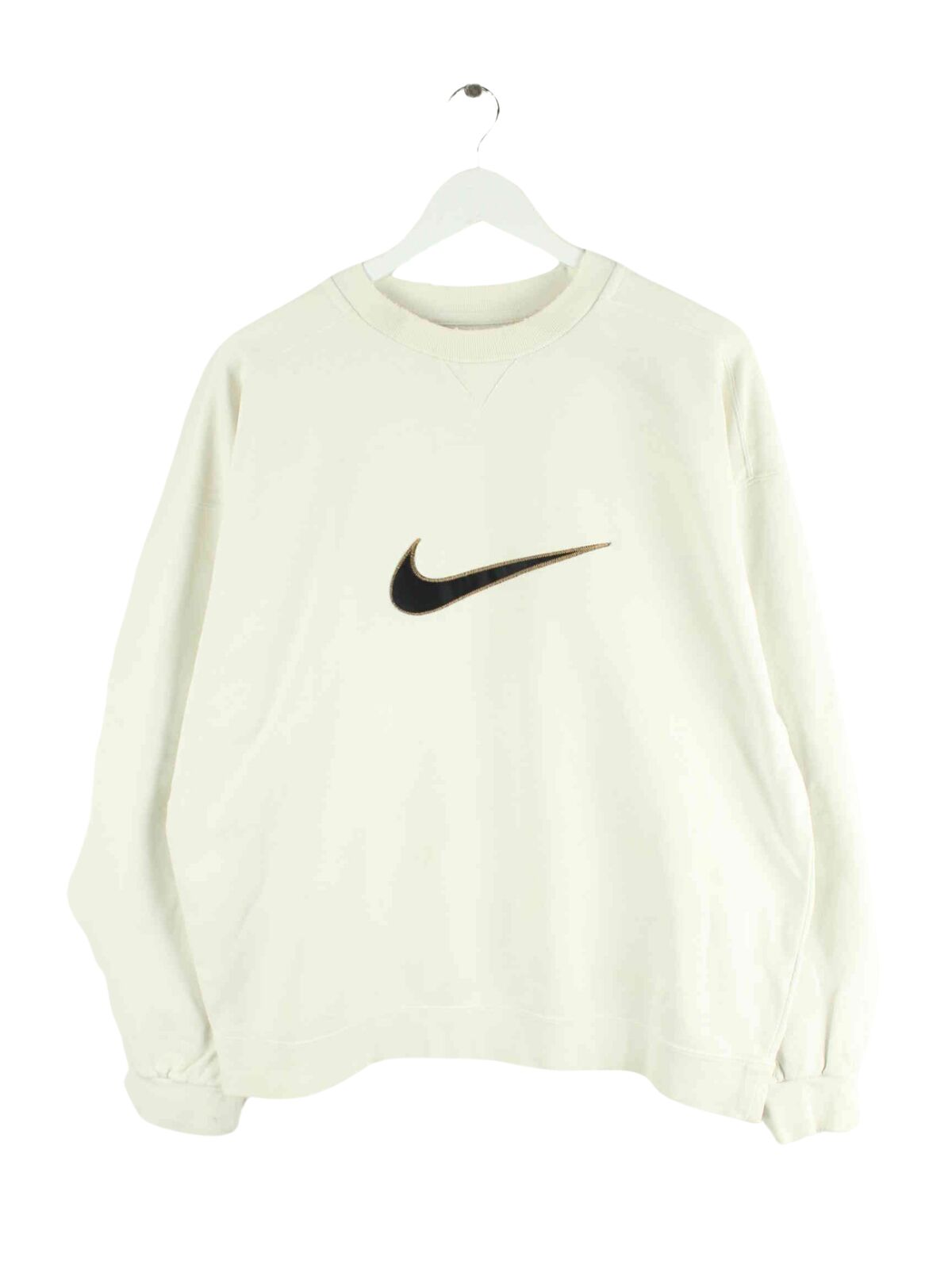 cream nike sweatshirt vintage