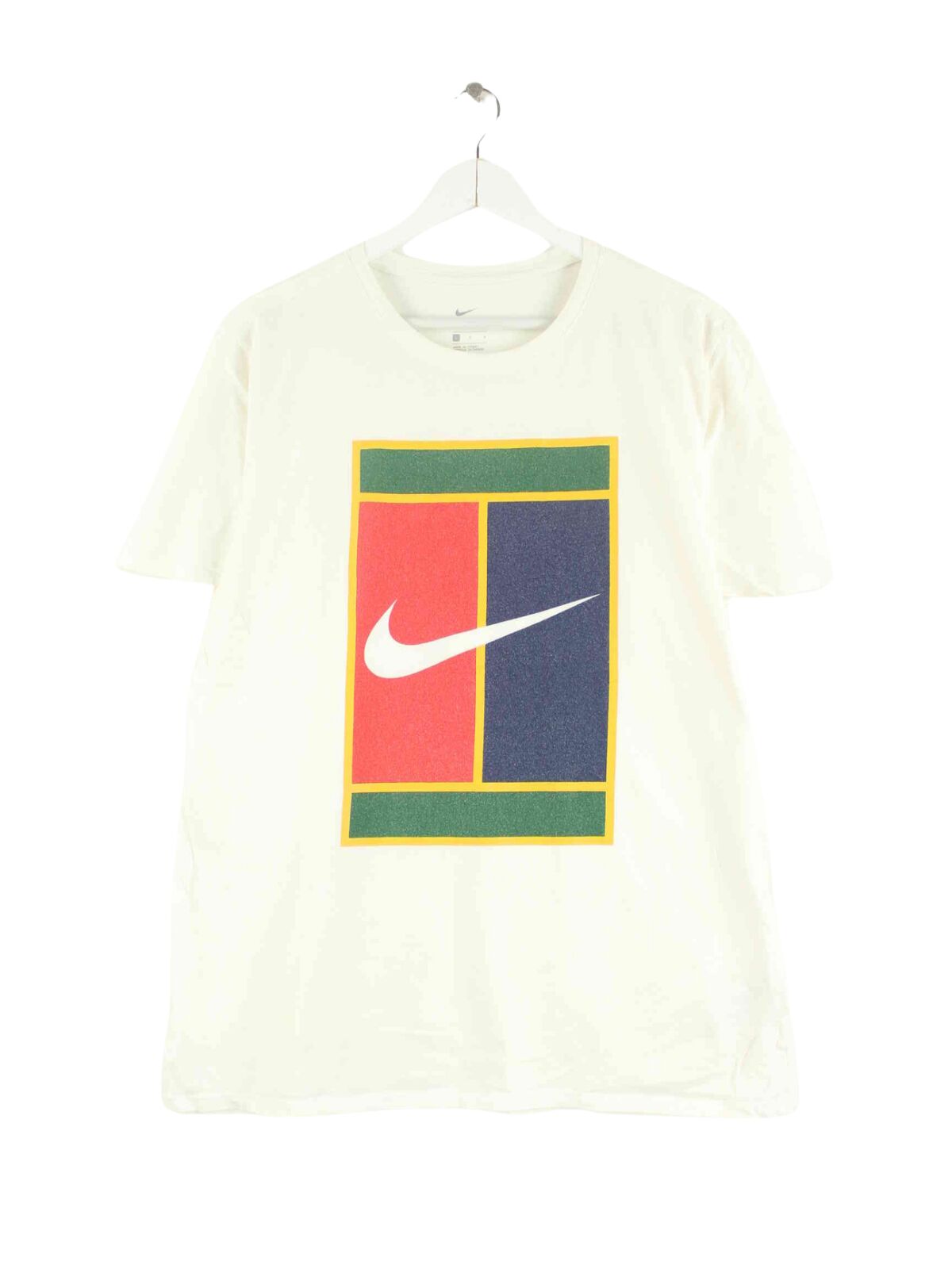 Nike Court Print T-Shirt Weiß L (front image)