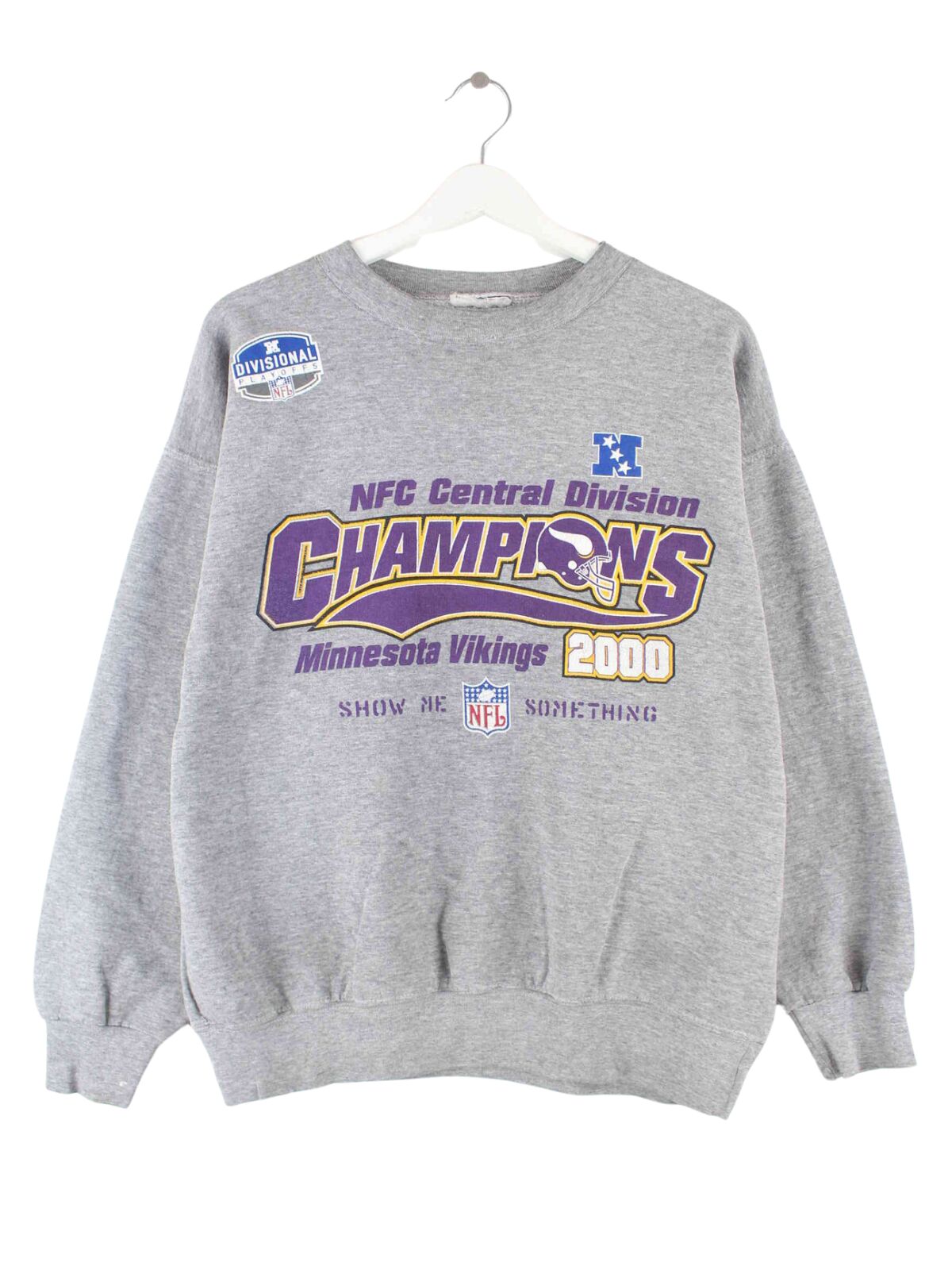 NFL 2000 Minnesota Vikings Print Sweater Grau S (front image)