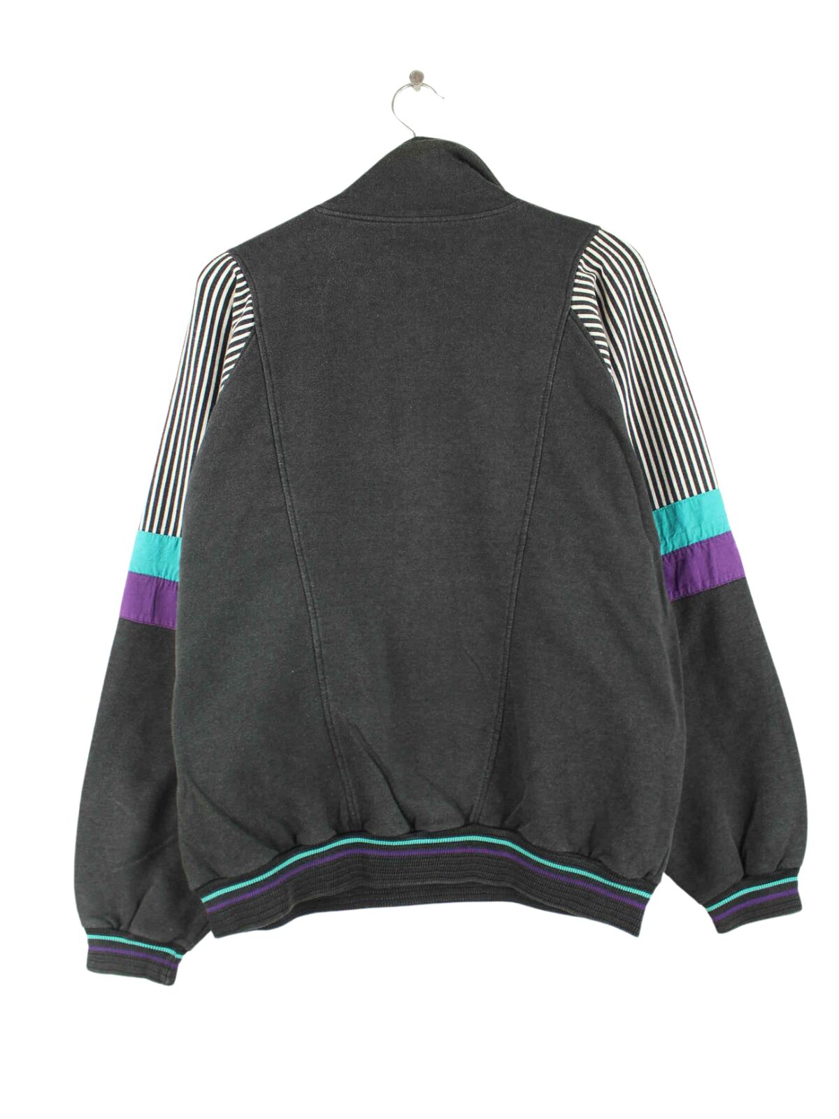 Reebok 90s Vintage Embroidered Half Zip Sweater Schwarz L (back image)