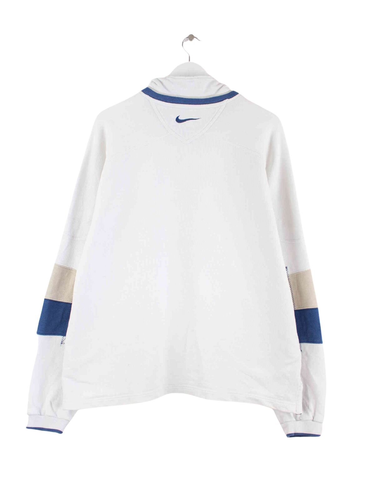 Nike 90s Vintage Embroidered Half Zip Sweater Weiß L (back image)