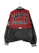 Vintage 90s Embroidered Football Coach Jacke Rot XL (back image)