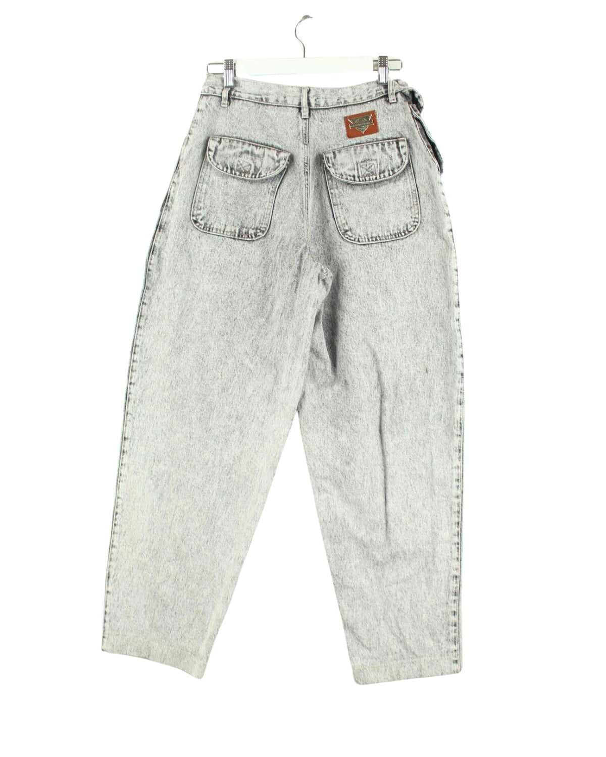 Vintage Damen 90s Washed Jeans Grau W28 L30 (back image)