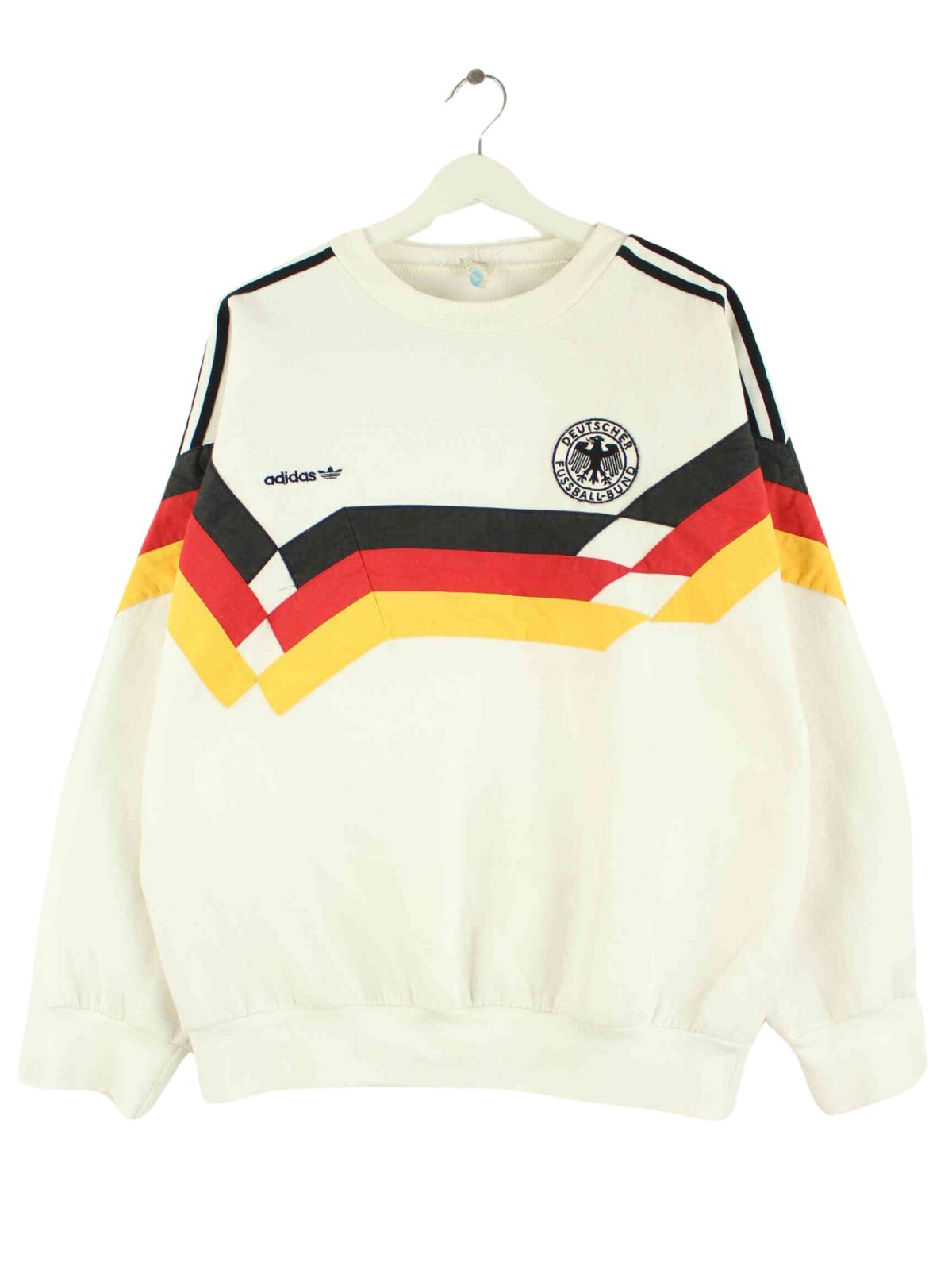 Adidas 80s Vintage Germany Embroidered Sweater White XL Peeces