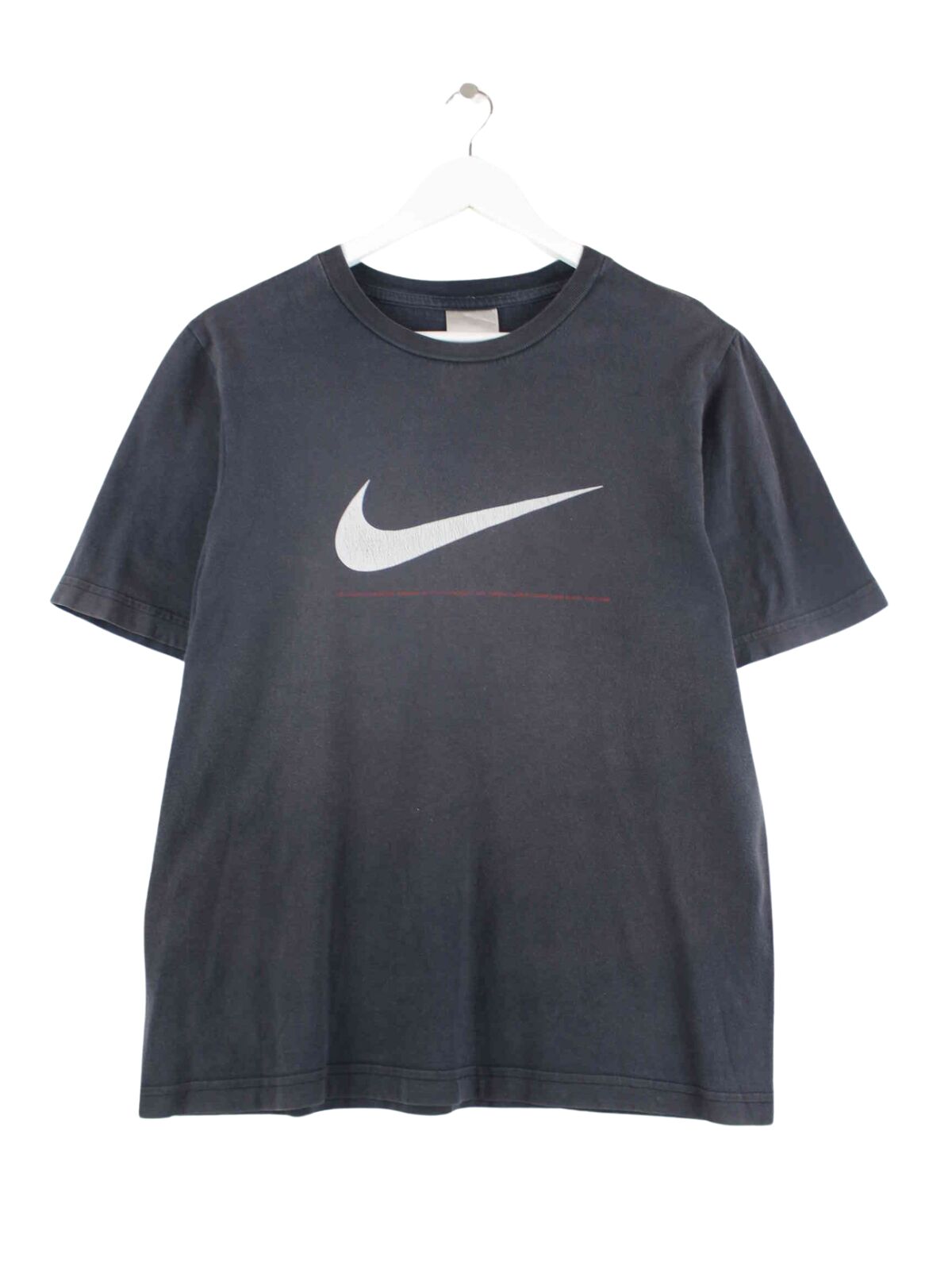 Nike 90s Vintage Big Swoosh Print T-Shirt Grau S (front image)