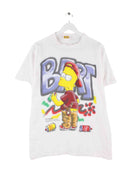 The Simpsons 1999 Vintage Bart Grafitti Print T-Shirt Weiß L (front image)