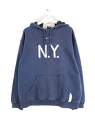 Nike y2k Center Swoosh Yankees Hoodie Blau L (front image)