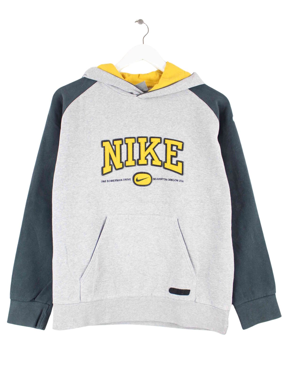 Nike 00s Spellout Embroidered Hoodie Grau XS (front image)