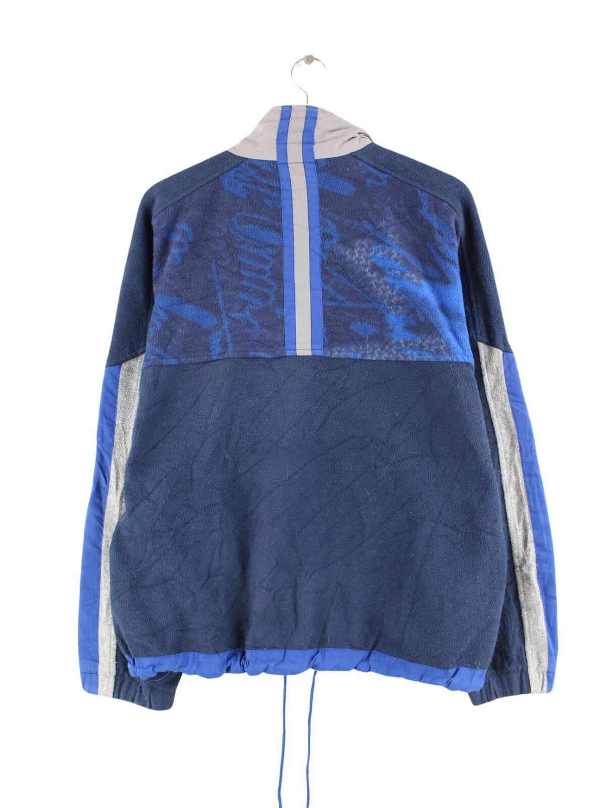 Lotto 90s Vintage Fleece Half Zip Sweater Blau L (back image)