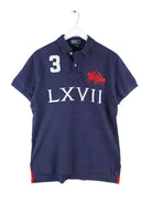 Ralph Lauren 90s Vintage Embroidered Polo Blau M (front image)