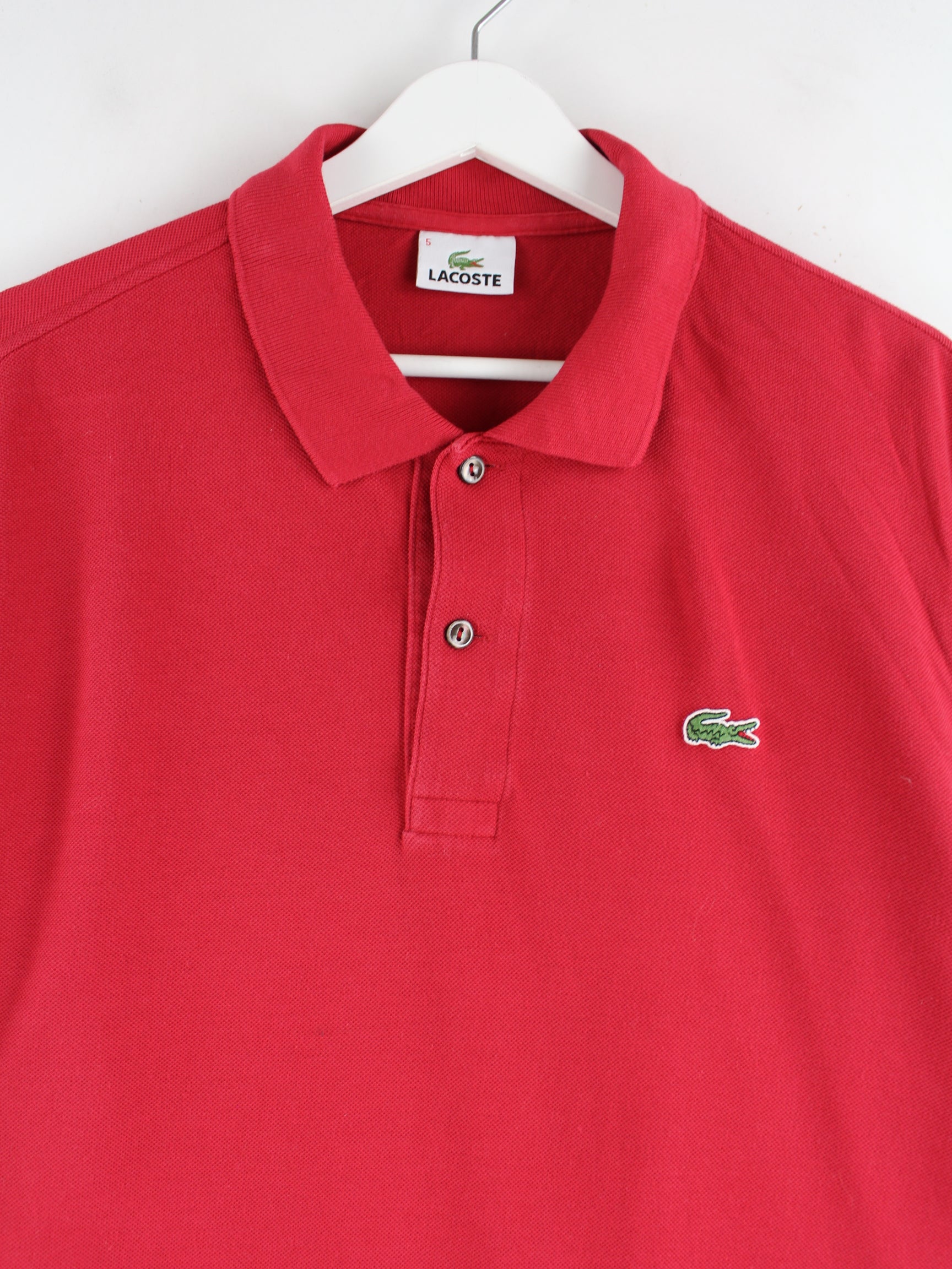 Lacoste long sleeve polo red best sale