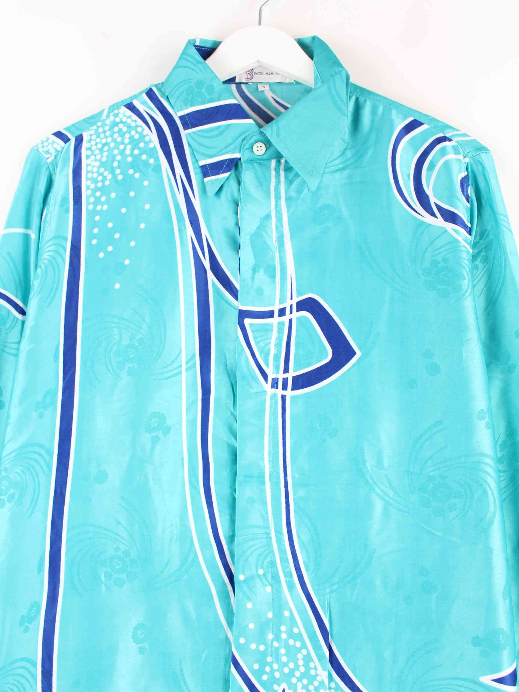 Vintage Crazy Pattern Hemd Blau S (detail image 1)