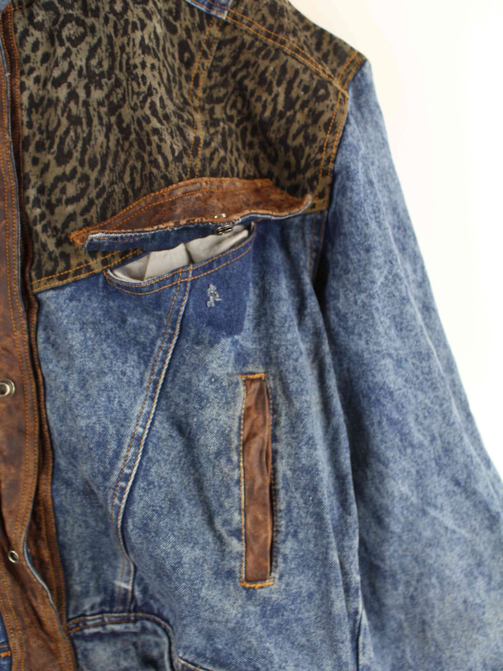 Vintage Damen 90s Jeans Jacke Blau L (detail image 1)