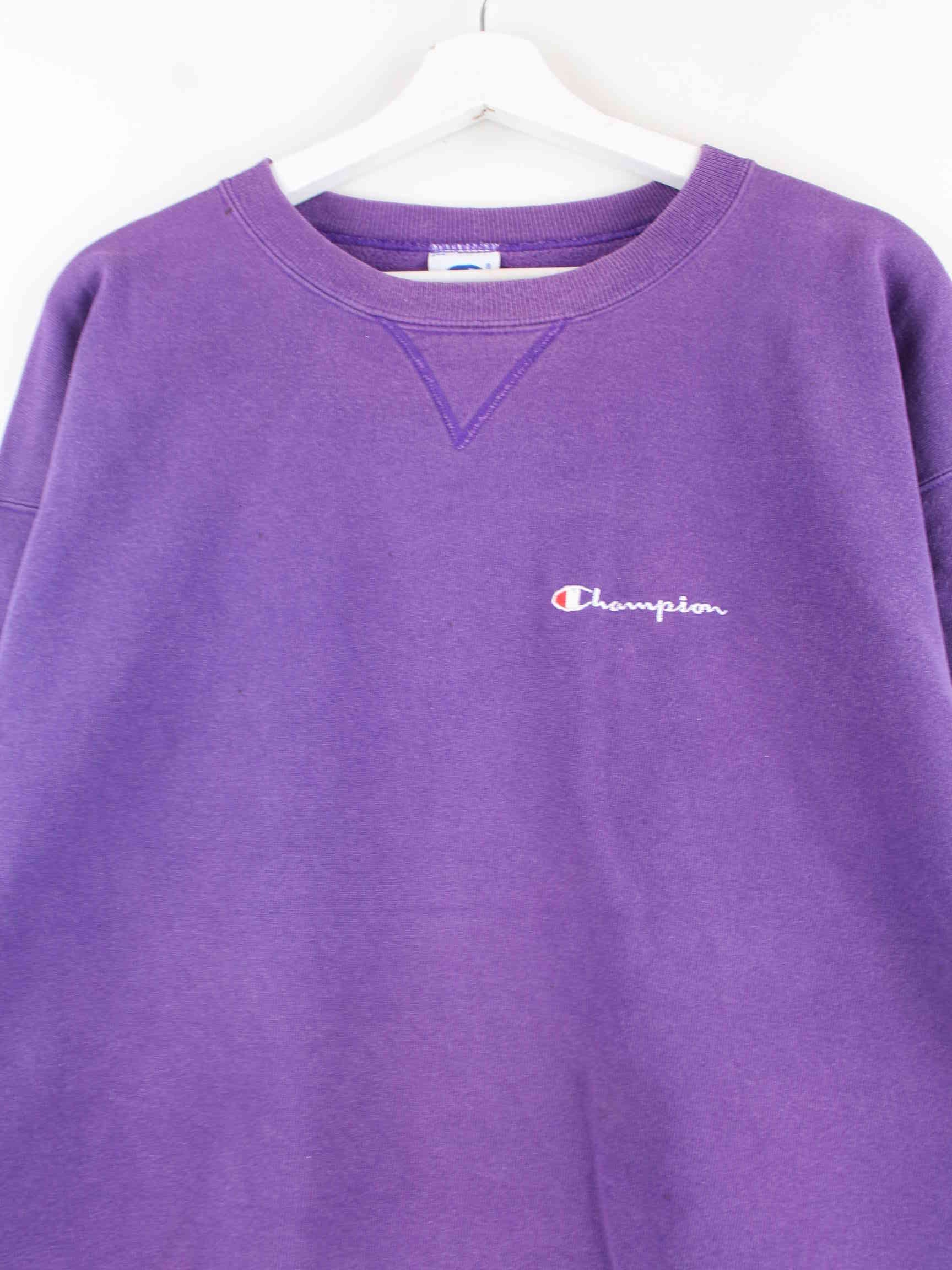 Champion 90s Vintage Sweater Lila XXL (detail image 1)