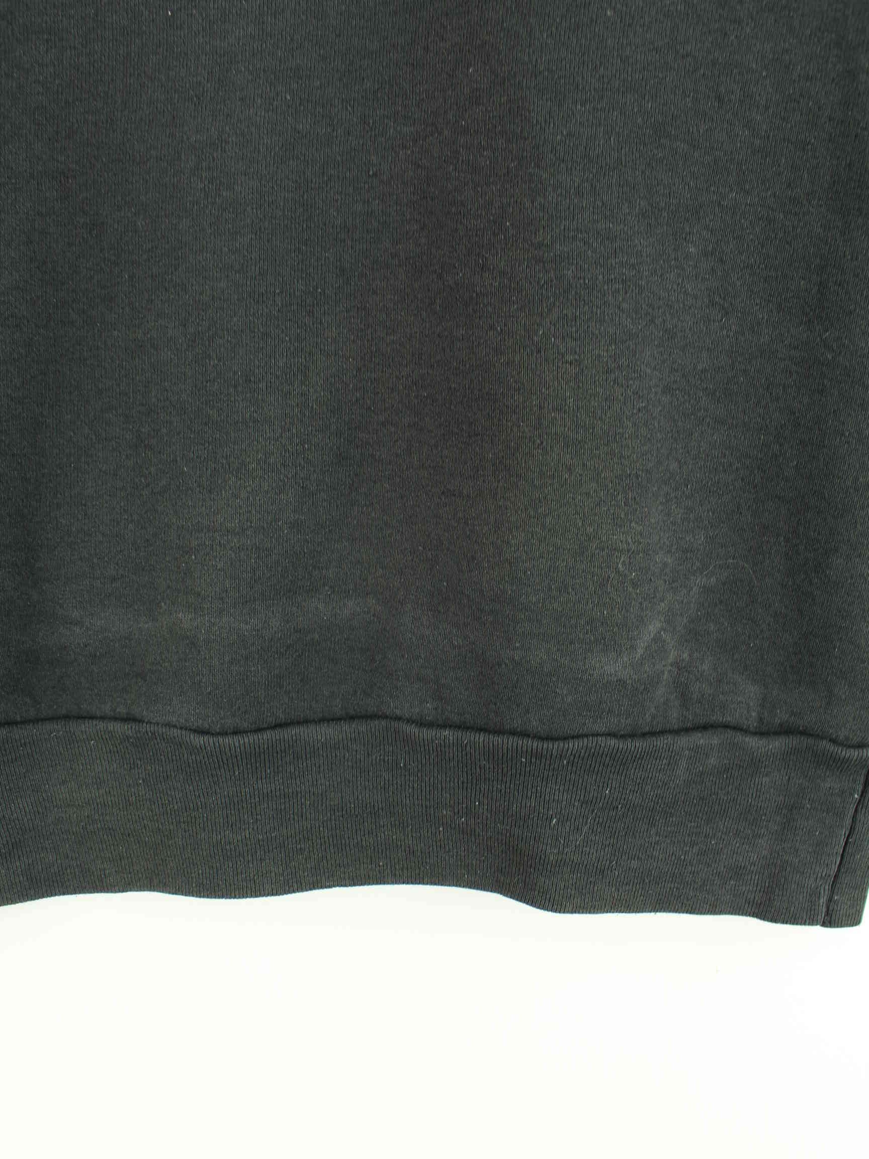Vintage 90s Wolfs Print Sweater Schwarz M (detail image 2)