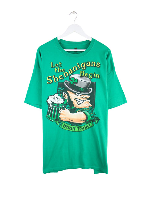 Hanes Irish St Patricks Day Print T-Shirt Grün XXL