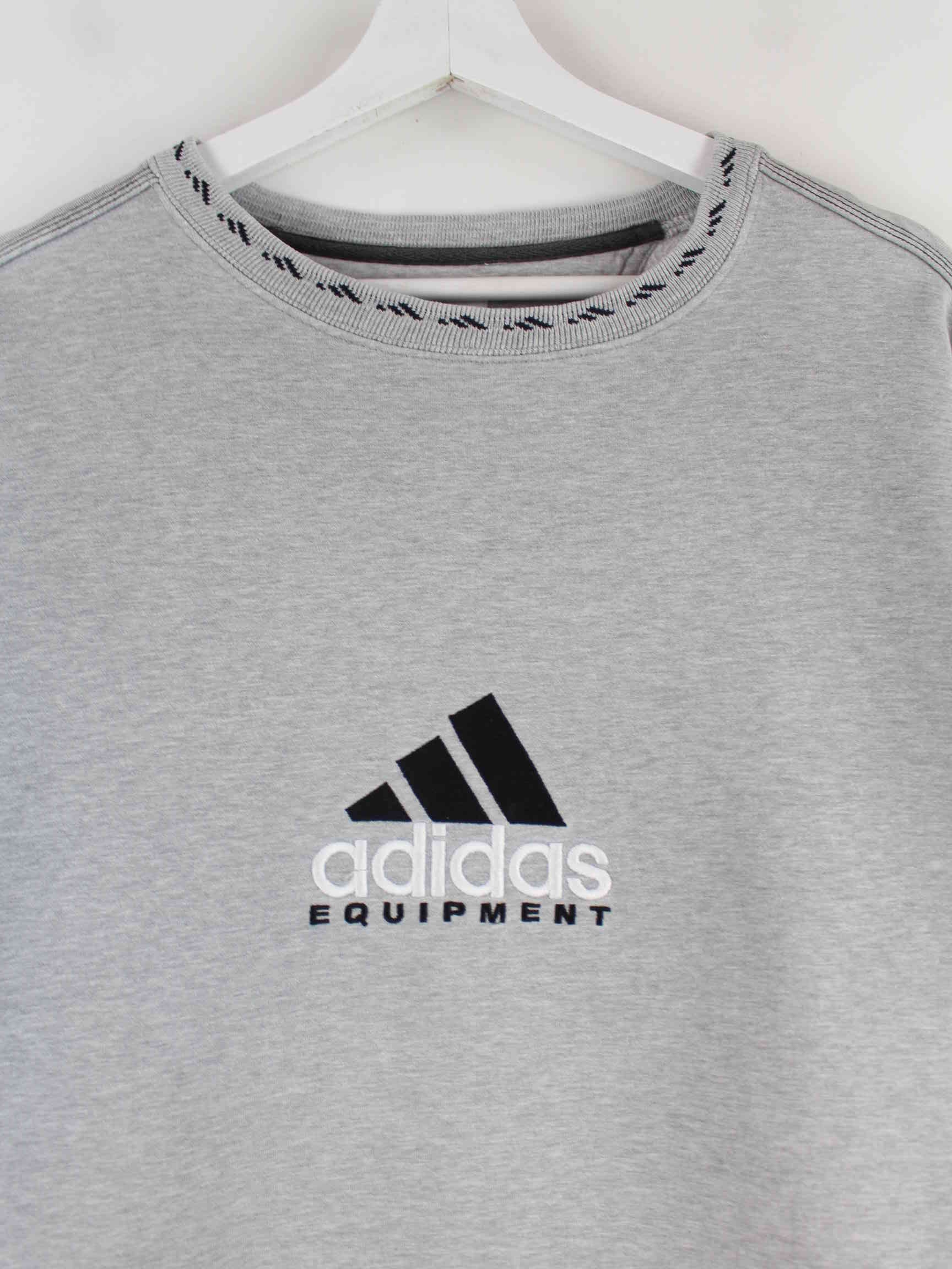 Adidas Equipment 90s Vintage Embroidered Sweater Grau 7 (detail image 1)