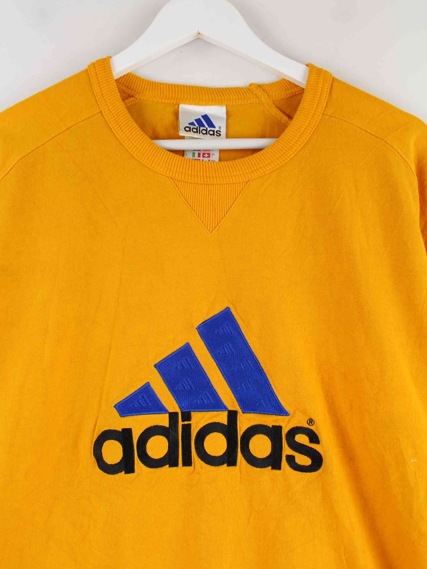 Adidas 90s Vintage Embroidered Performance T-Shirt Gelb XL (detail image 1)