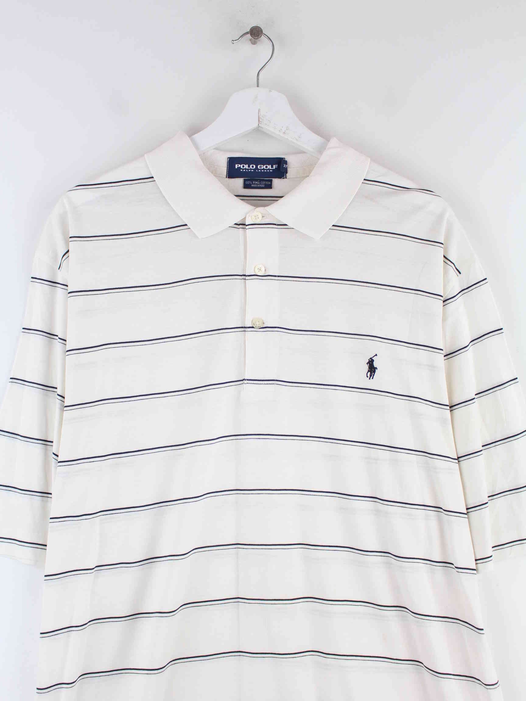 Ralph Lauren Striped Golf Polo Weiß L (detail image 1)